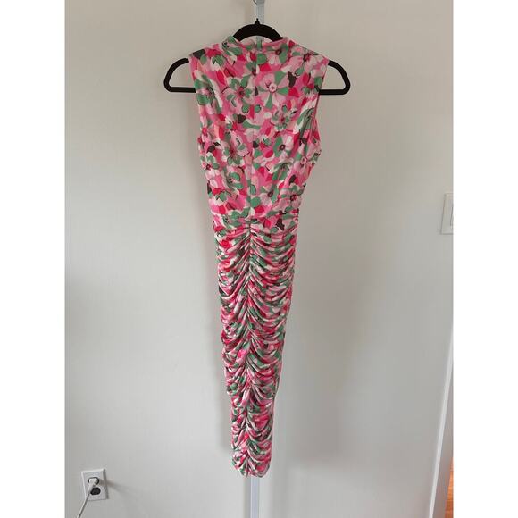 Alexia Admore Khloe Dress Floral Midi Ruched Bodycon size XS - Picture 3 of 7